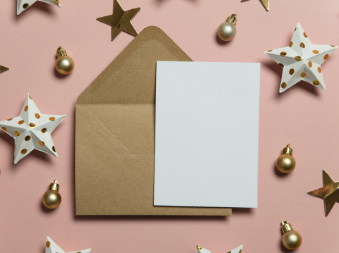 blank card with envelope