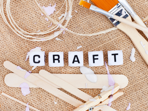 craft written with beads