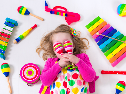 kid with instruments