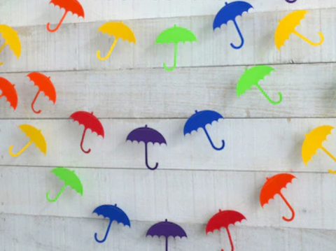 Umbrella garland