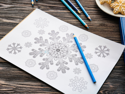 winter coloring sheet