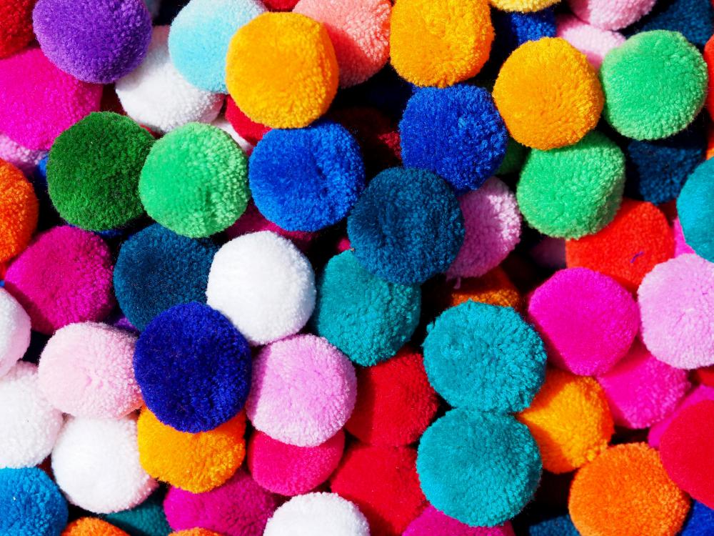 Colorful pompoms