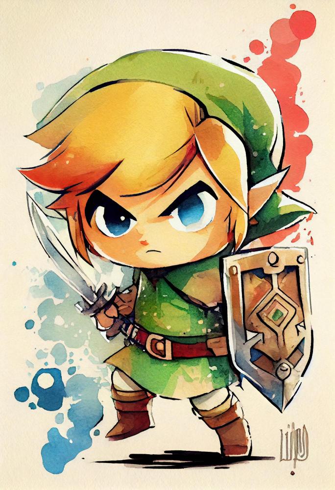 fan art of Link character from Zelda